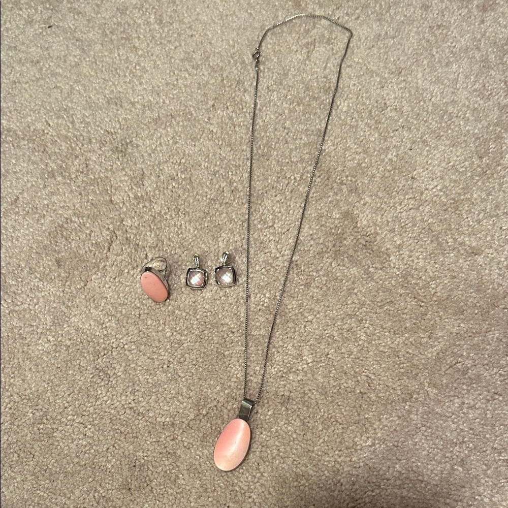 Elegant Pink Jewelry Set